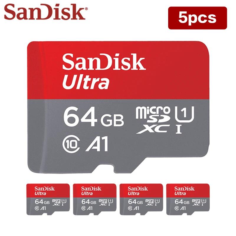 SanDisk Ʈ ũ SD ī 丮, ޴ º ̴ SD ī, SDHC SDXC A1 C10 ÷ ޸, 32GB, 64GB, 128GB,  TF ī
